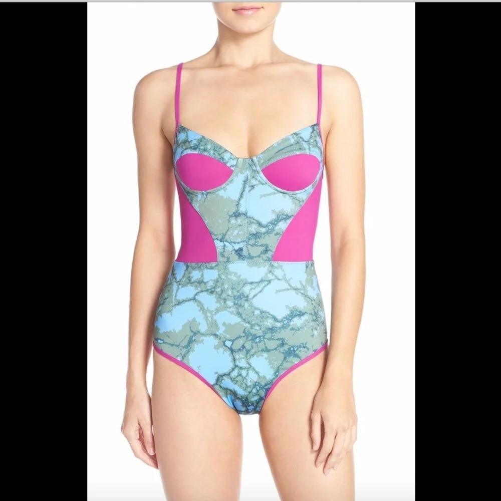 NEW $290 KORE SWIM‎ 'Rhea' One-Piece Swimsuit SZ XS